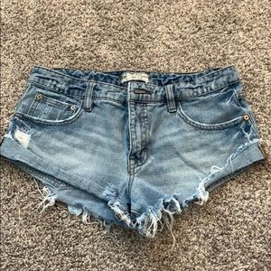 Free People denim shorts!